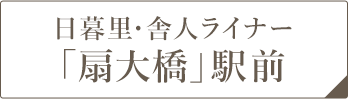 日暮里舎人ライナー「扇大橋」駅前